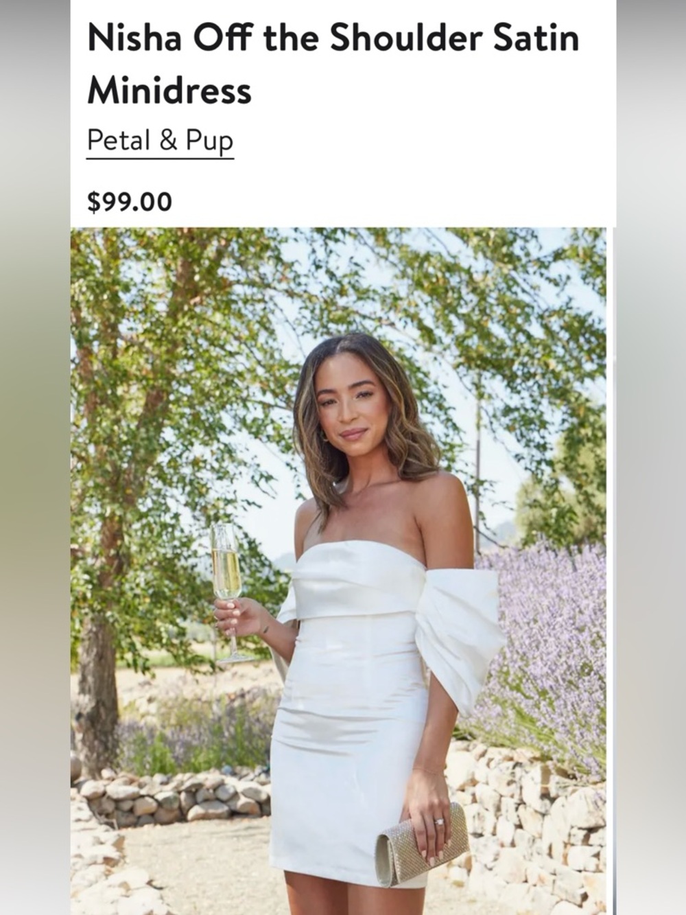 Petal & Pup White Satin Dress